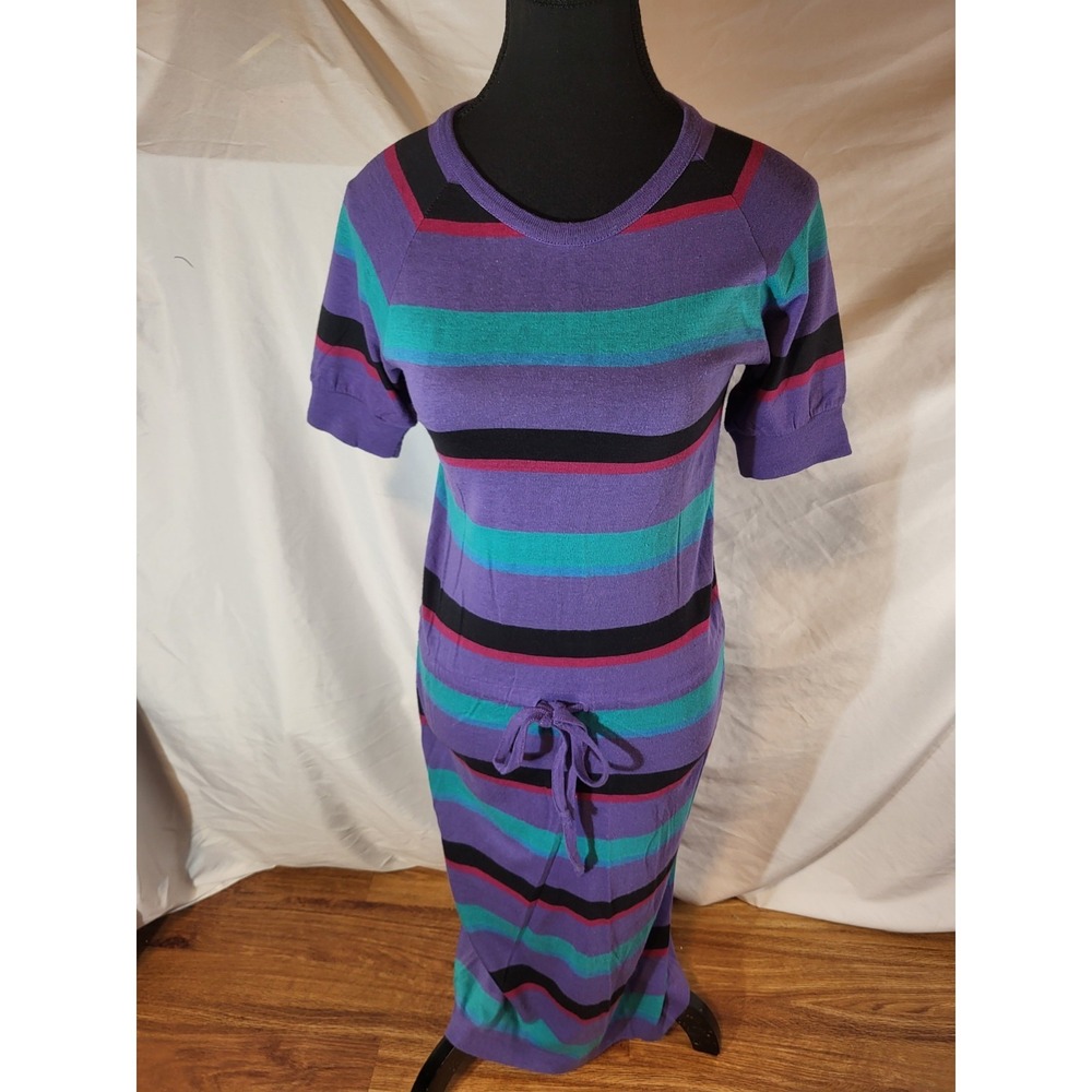 Vintage Outlander Size XS 70s Stripe Shirt Dress Retro